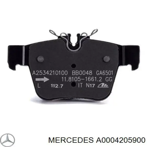 Sapatas do freio traseiras de disco Mercedes A0004205900 preço, a partir de 39,55 USD