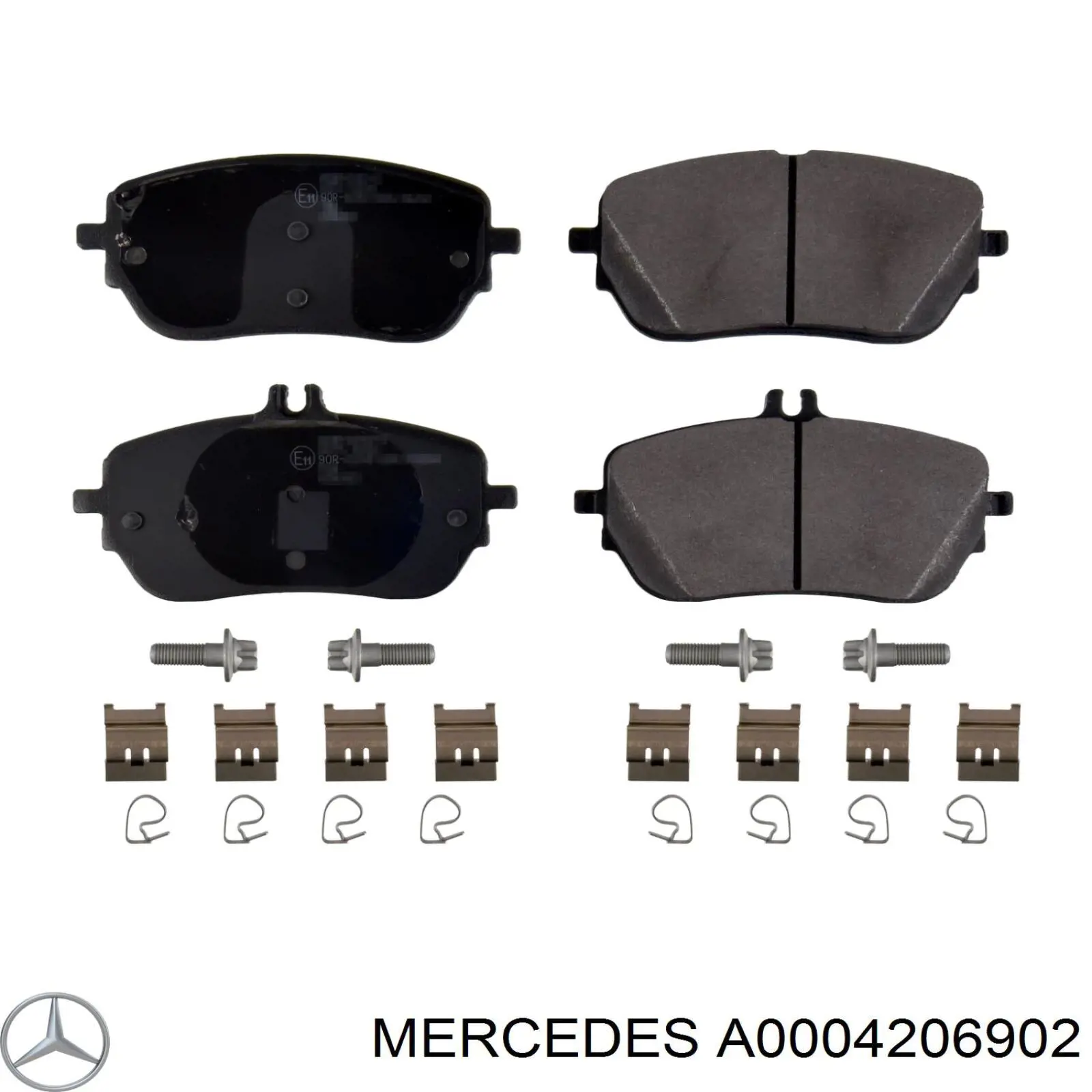 A0004206902 Mercedes Sapatas do freio dianteiras de disco