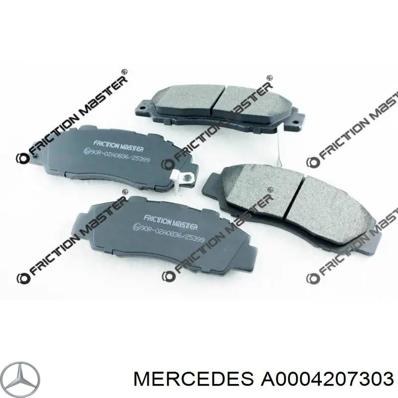Sapatas do freio traseiras de disco Mercedes A0004207303 preço, a partir de 95,94 USD