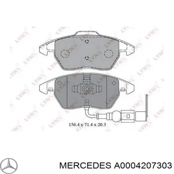 Compre A0004207303 Mercedes Sapatas do freio traseiras de disco