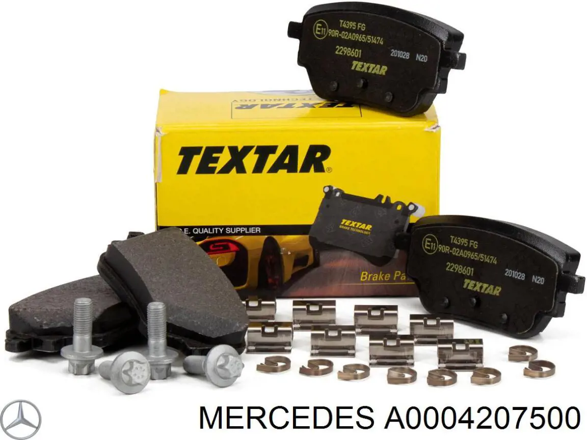 A0004207500 Mercedes Sapatas do freio traseiras de disco