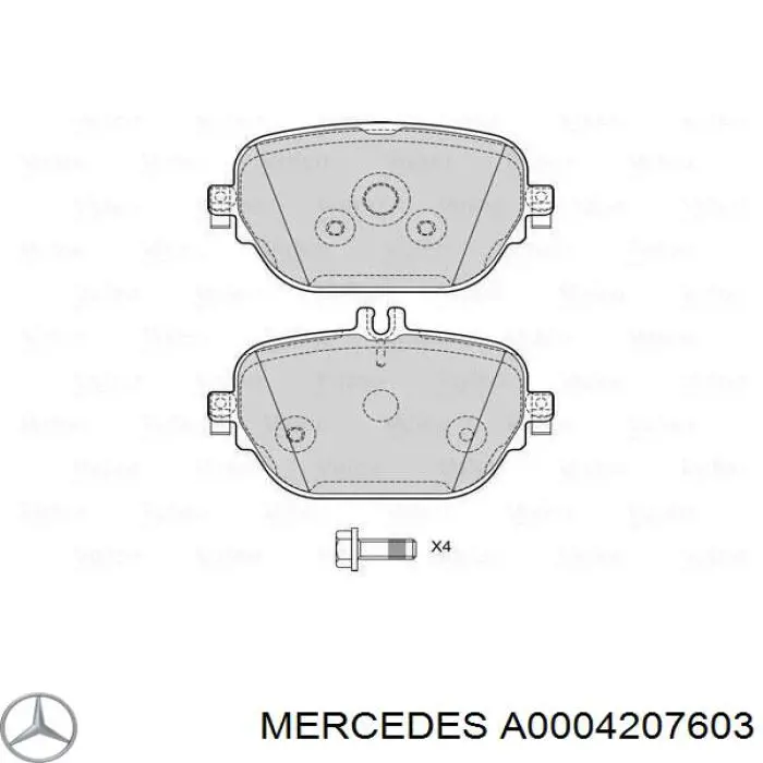 A0004207603 Mercedes Sapatas do freio traseiras de disco