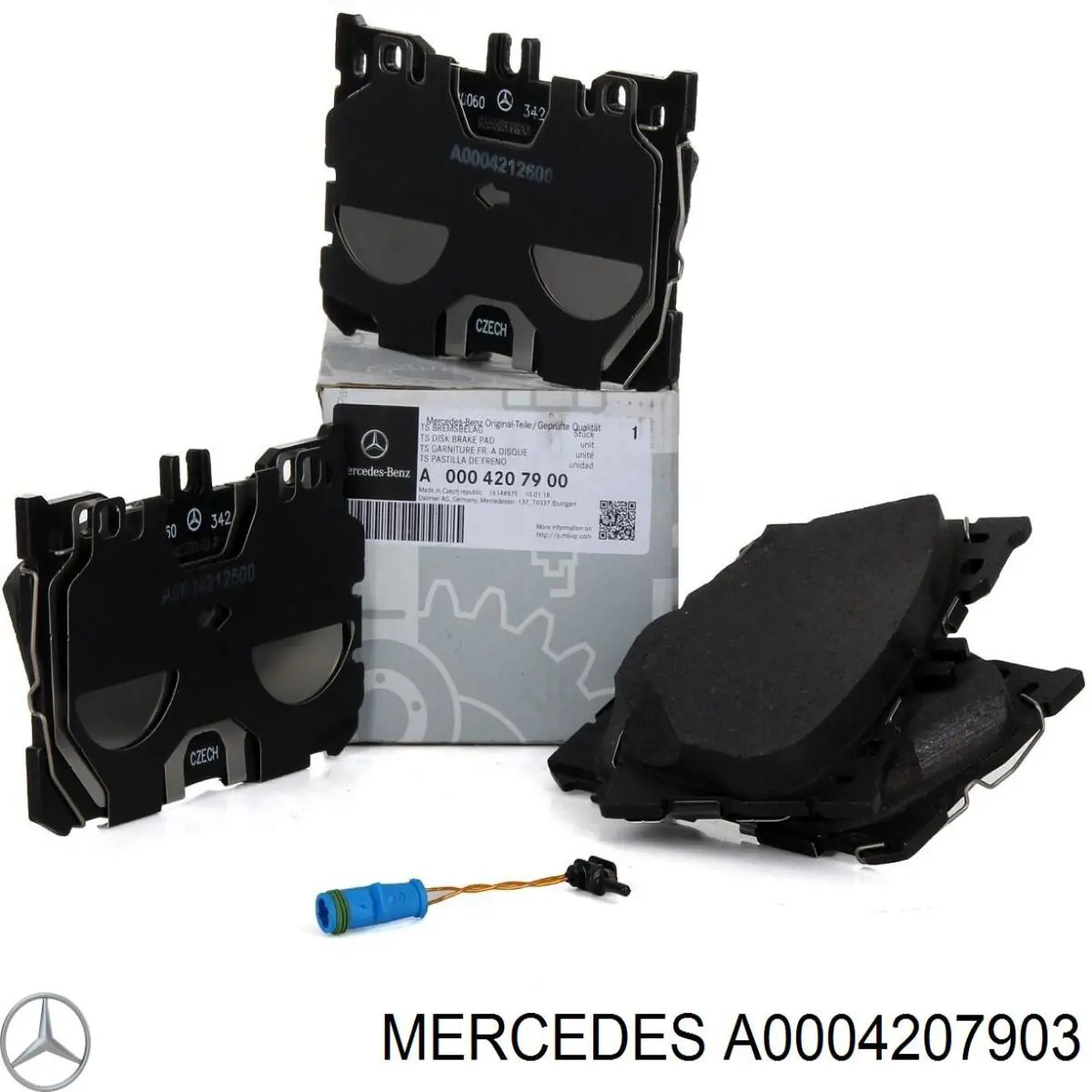 A0004207903 Mercedes Sapatas do freio traseiras de disco