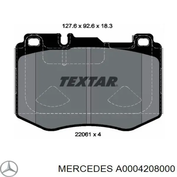 Sapatas do freio dianteiras de disco Mercedes A0004208000 preço, a partir de 61,55 USD