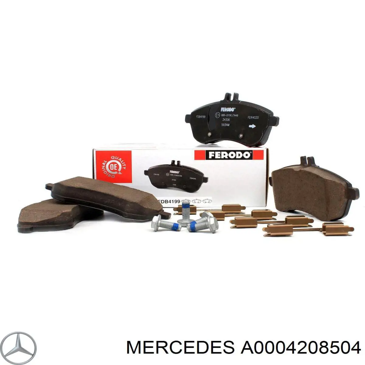Sapatas do freio dianteiras de disco Mercedes A0004208504 preço, a partir de 38,11 USD