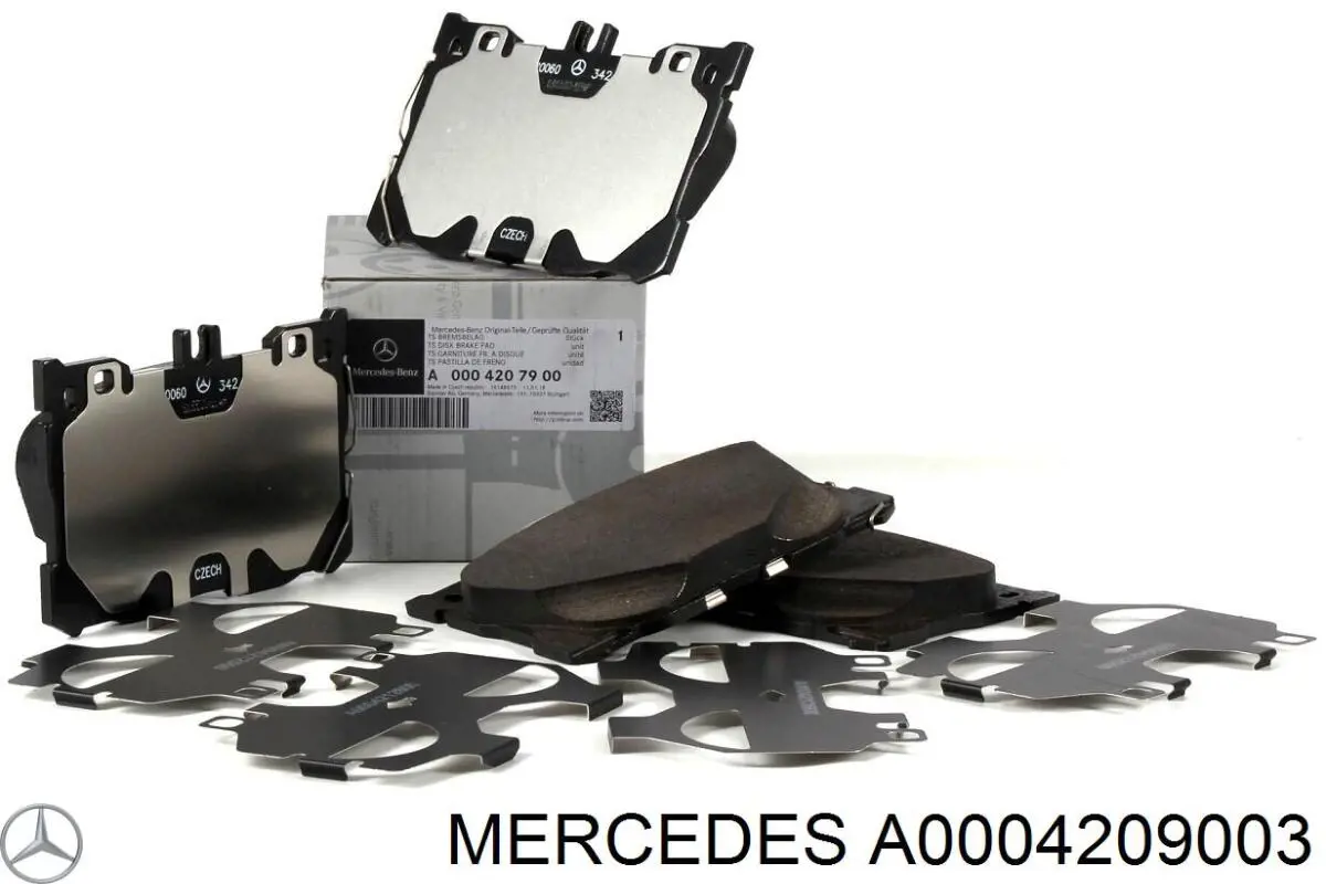 A0004209003 Mercedes Sapatas do freio dianteiras de disco