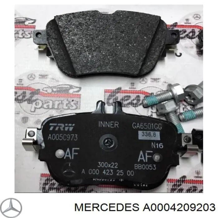 A0004209203 Mercedes Sapatas do freio traseiras de disco