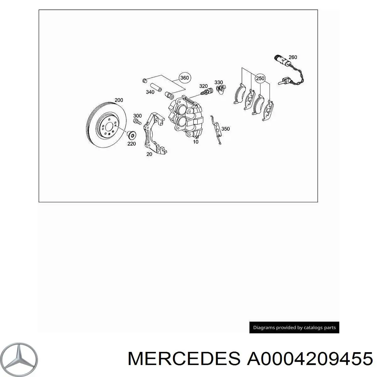 Compre A0004209455 Mercedes Tubo de ligação de bombeio de suporte do freio dianteiro