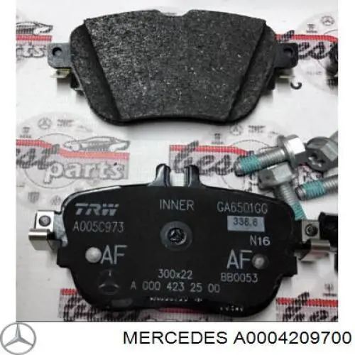 Sapatas do freio traseiras de disco Mercedes A0004209700 preço, a partir de 55,00 USD