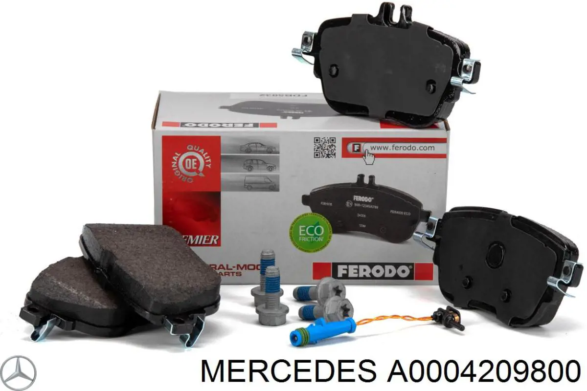 Compre A0004209800 Mercedes Sapatas do freio traseiras de disco