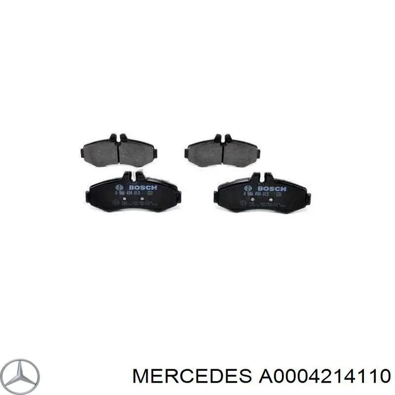 Compre A0004214110 Mercedes Sapatas do freio dianteiras de disco
