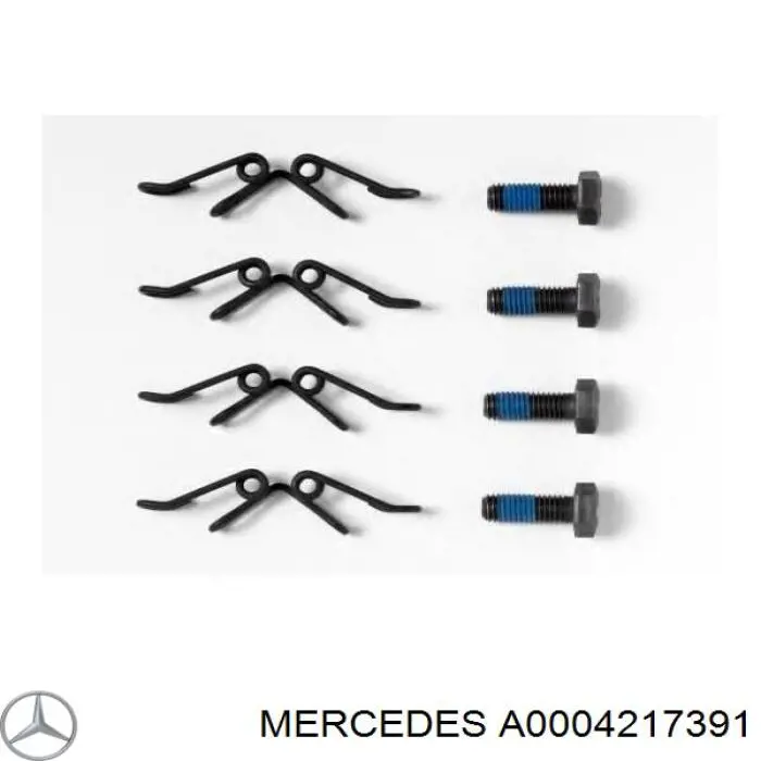 A0004217391 Mercedes Kit de molas de fixação de sapatas de disco traseiras