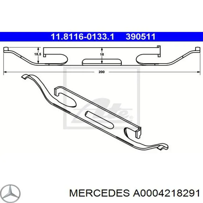 Kit de molas de fixação de sapatas de disco dianteiras Mercedes A0004218291 preço, a partir de 13,87 USD