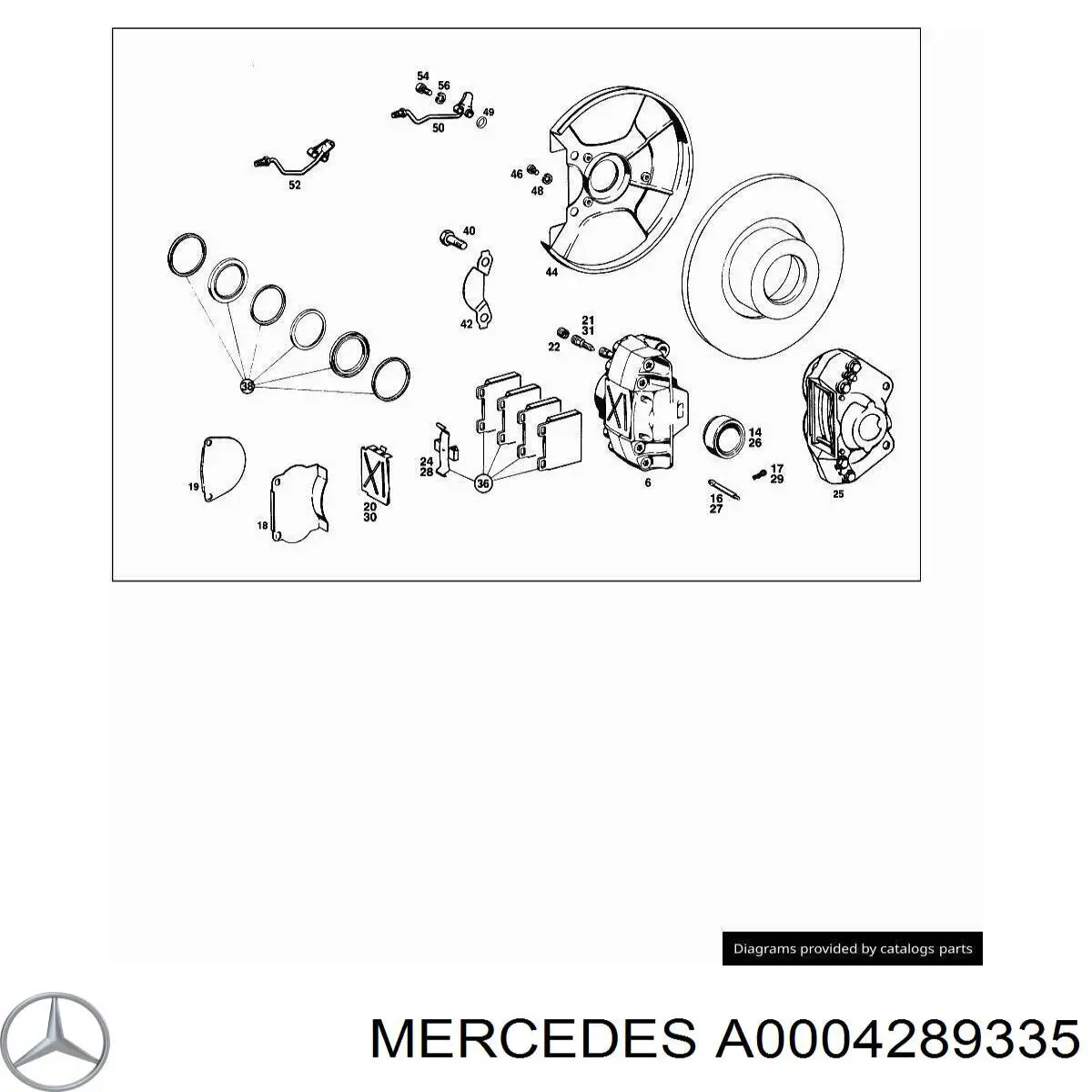 A0004289335 Mercedes Mangueira do freio traseira
