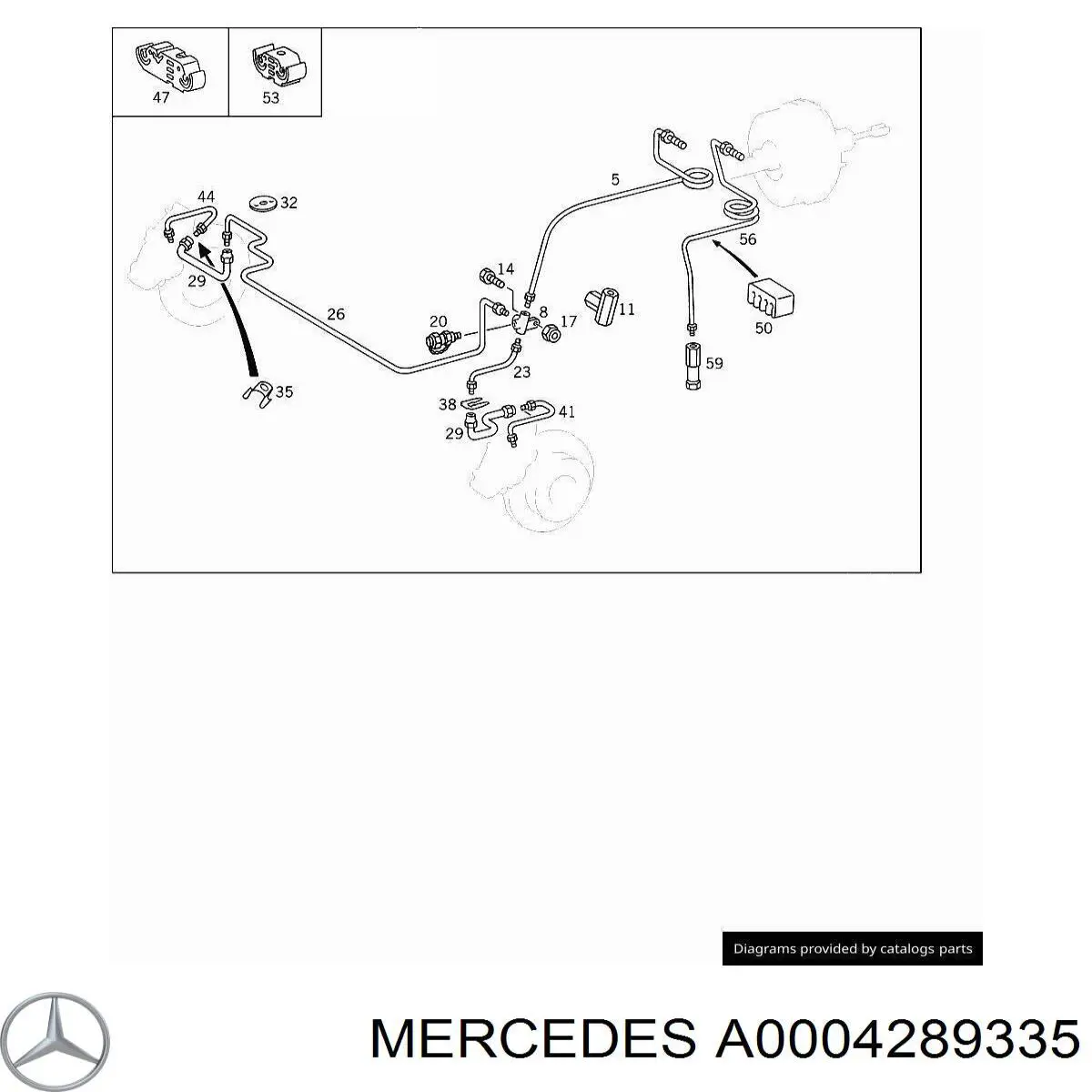 Mangueira do freio traseira Mercedes A0004289335 preço, a partir de 9,47 USD