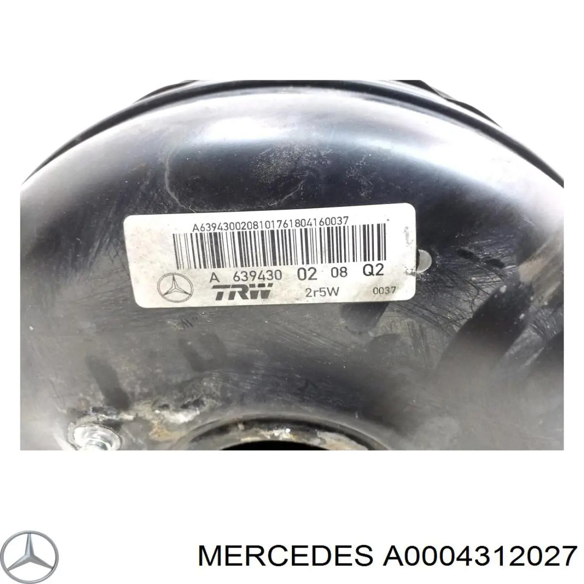 Reforçador dos freios a vácuo A0004312027 Mercedes