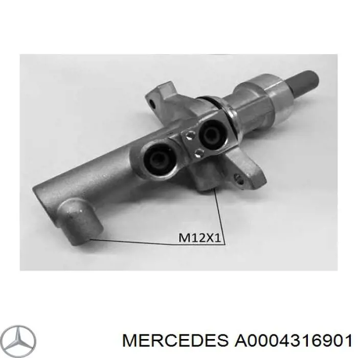 A0004316901 Mercedes Cilindro mestre do freio