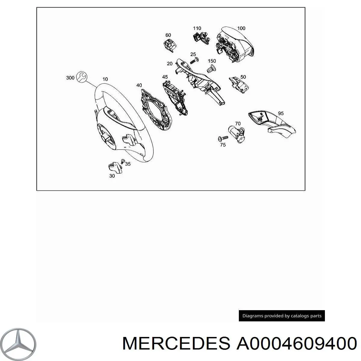 A0004609400 Mercedes Placa de fixação do volante de direção