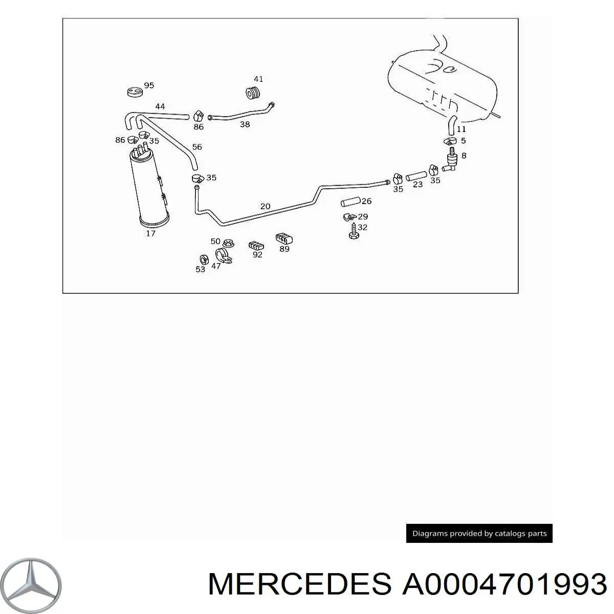 Compre A0004701993 Mercedes Válvula de adsorvedor dos vapores de combustível