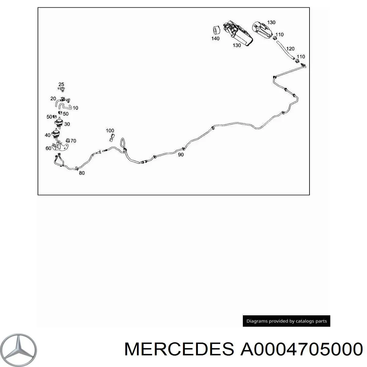 Filtro de tanque dos vapores de combustível Mercedes A0004705000 preço, a partir de 80,16 USD