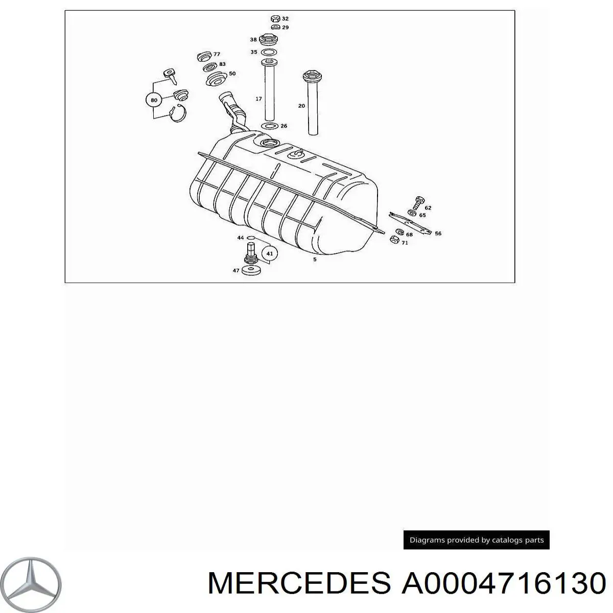 A1264700030 Mercedes Tampa (tampão) do tanque de combustível