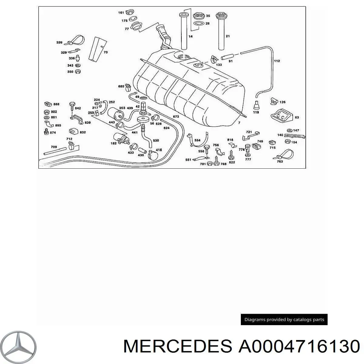 Tampa (tampão) do tanque de combustível Mercedes A1264700030 preço, a partir de 192,44 USD