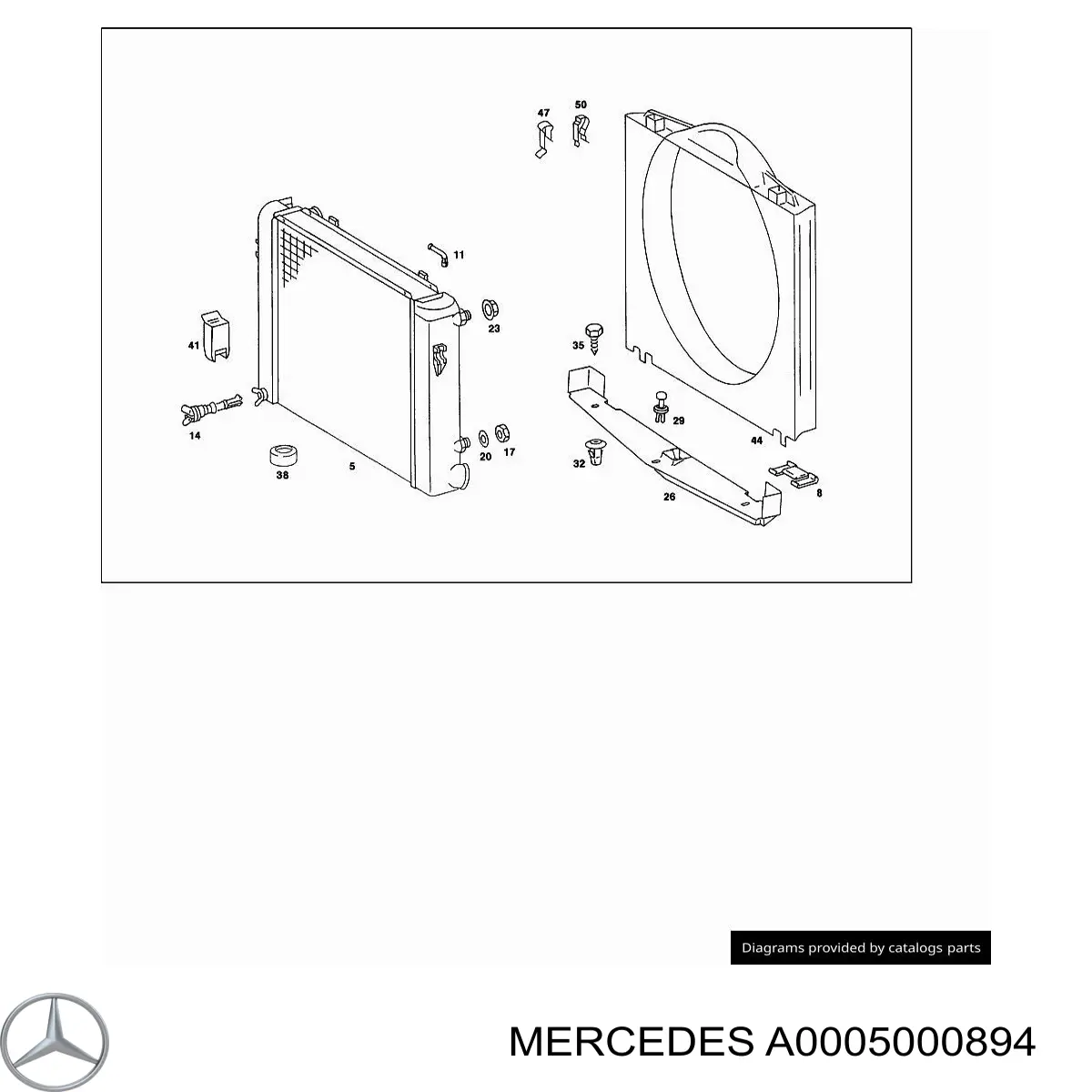 Tubo de retorno de ligação do radiador Mercedes A0005000894 preço, a partir de 4,63 USD