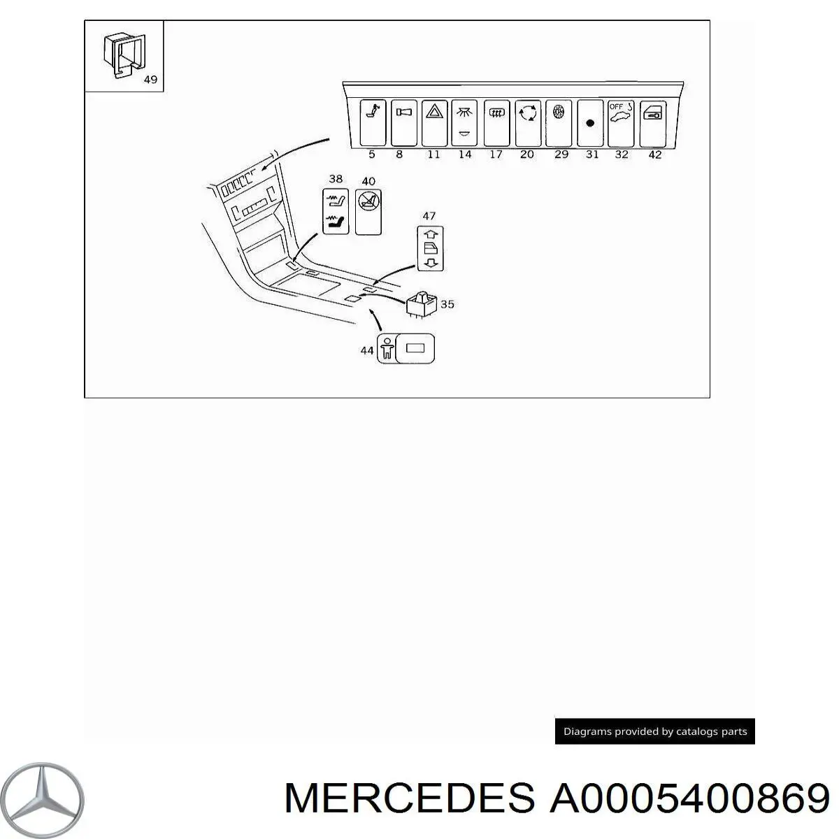 A0005400869 Mercedes 