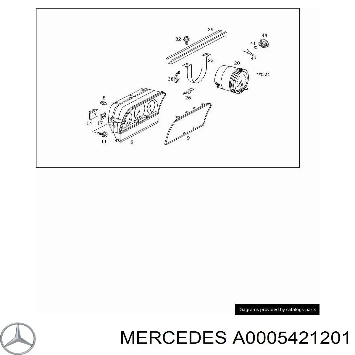 A0005421201 Mercedes Painel de instrumentos (quadro de instrumentos)