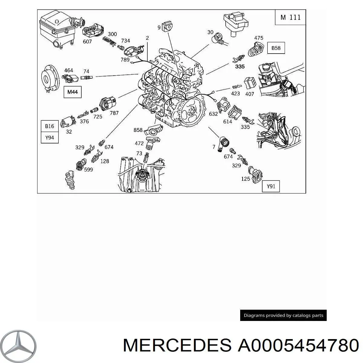  Mercedes A0005454780 preço, a partir de 3,33 USD