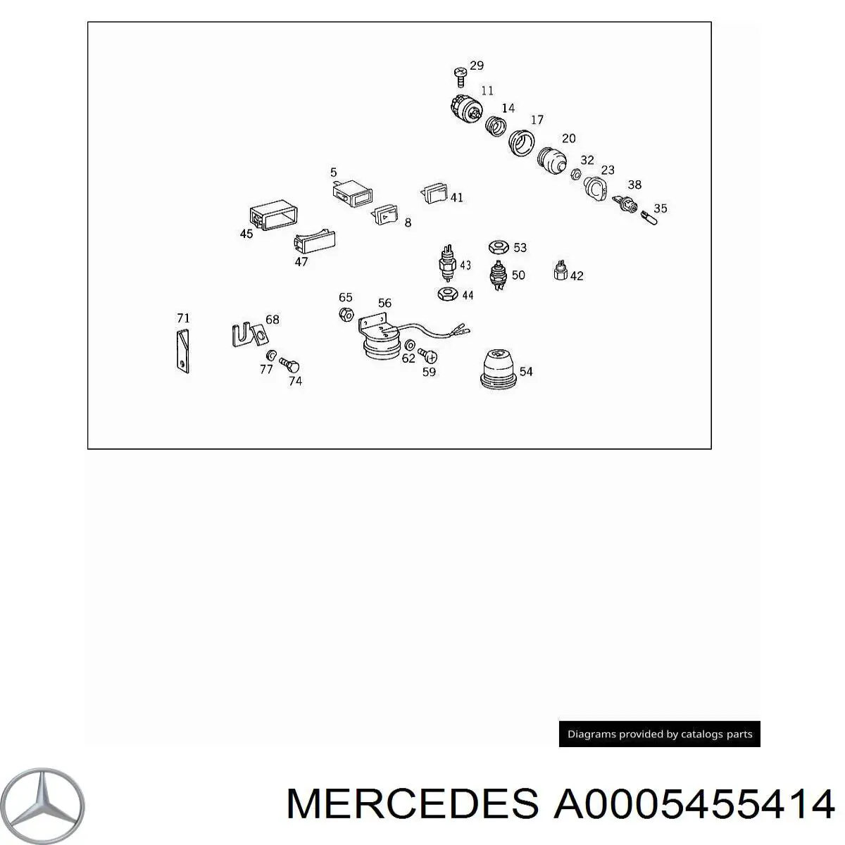 Sensor de pressão do sistema do freio pneumático A0005455414 Mercedes