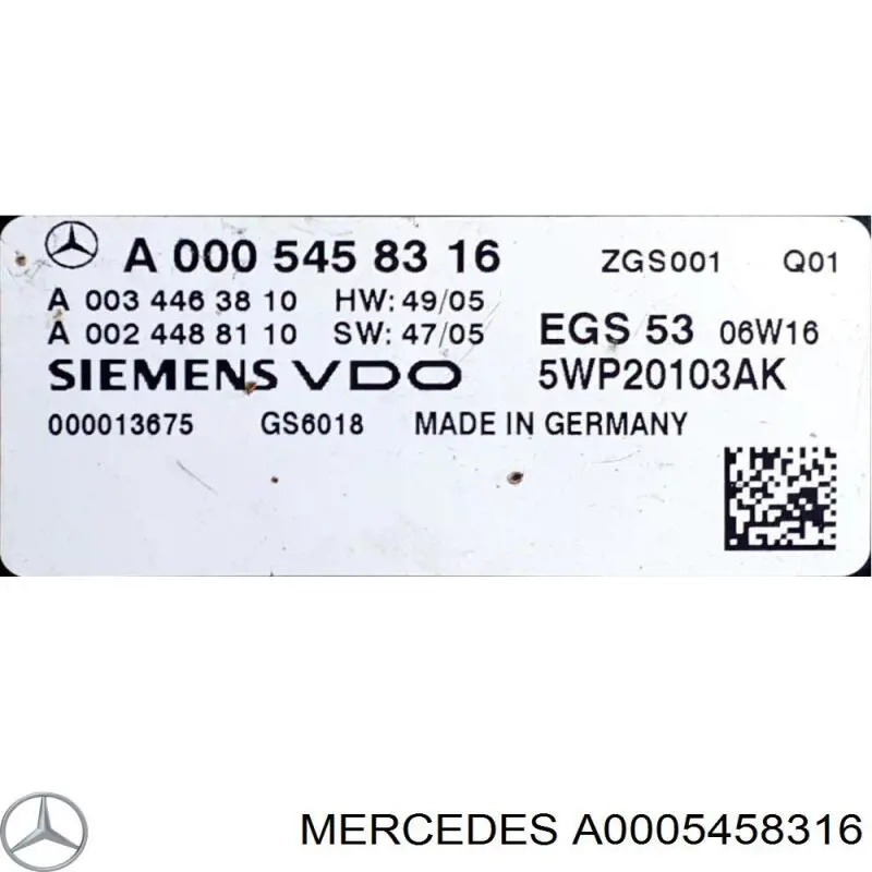 Módulo de direção (Centralina eletrônica) da Caixa Automática de Mudança eletrônica Mercedes A0005458316 preço, a partir de 85,13 USD