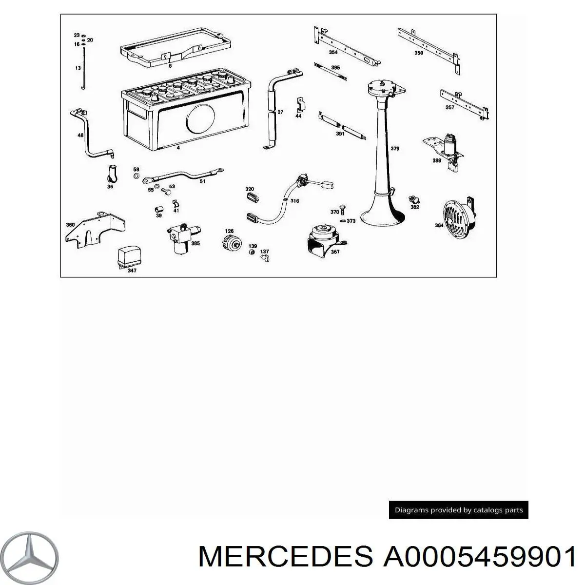 A0005459901 Mercedes Unidade de dispositivos de segurança