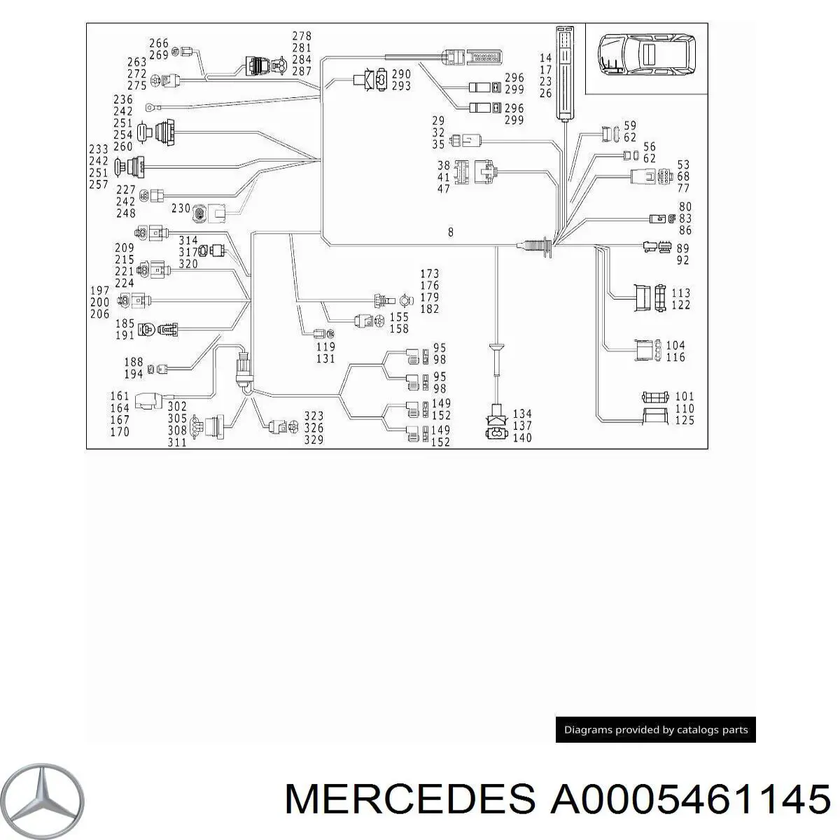  Mercedes A0005461145 preço, a partir de 4,65 USD