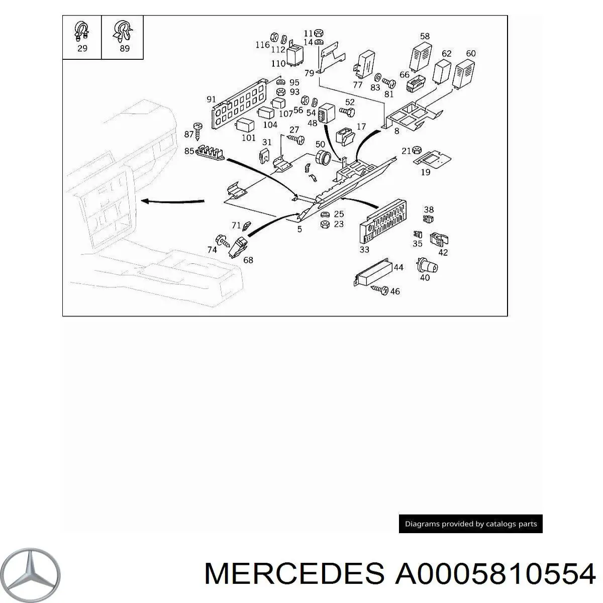  Mercedes A0005810554 preço, a partir de 13,39 USD