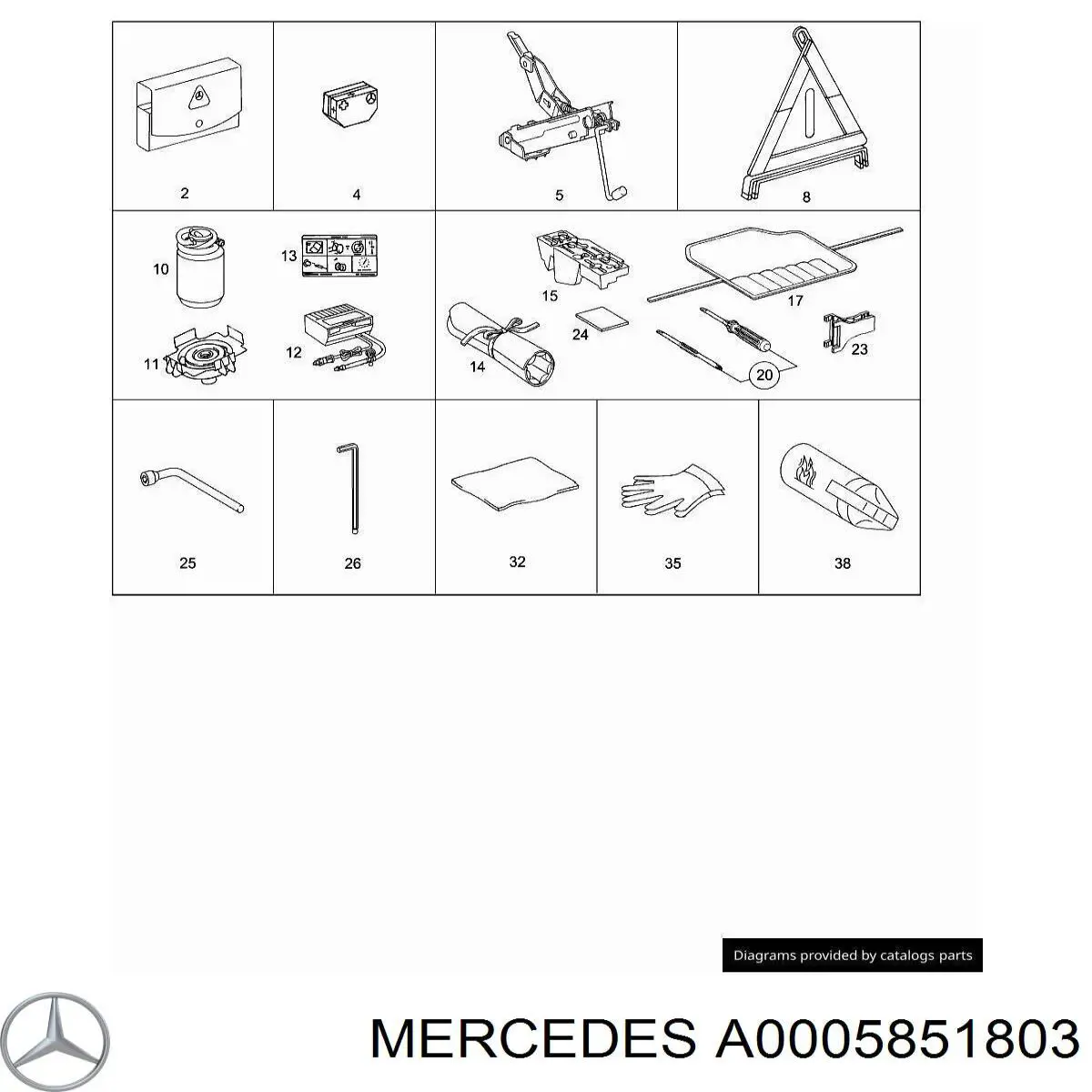 A0005851803 Mercedes 