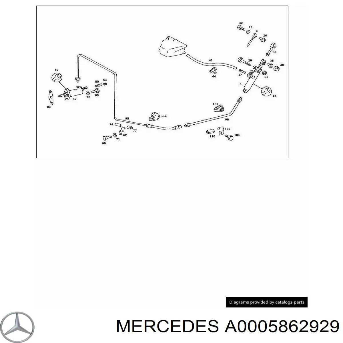 Compre A0005862929 Mercedes Kit de reparação de cilindro principal de embraiagem