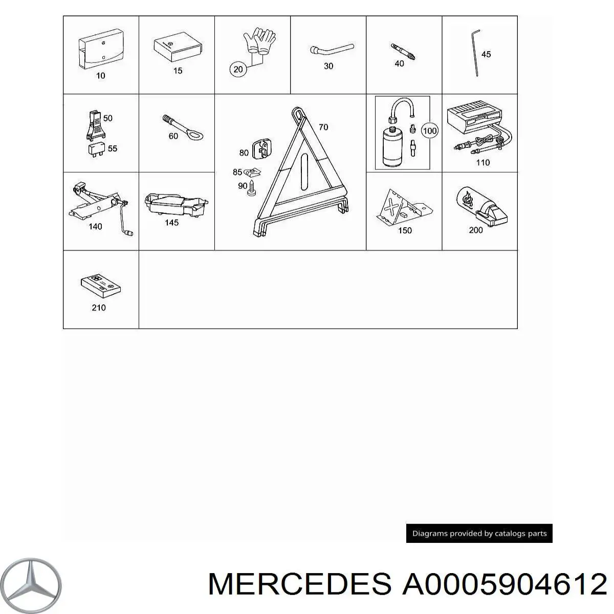 171890009764 Mercedes Triângulo de advertência