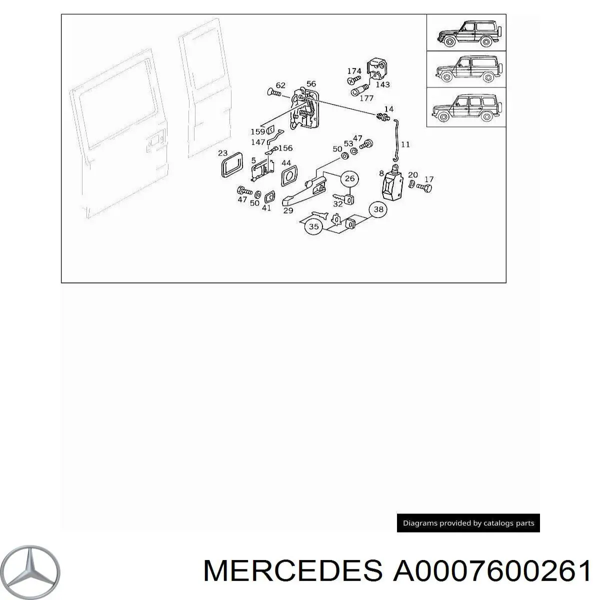 Maçaneta interna esquerda da porta dianteira Mercedes A0007600261 preço, a partir de 7,40 USD