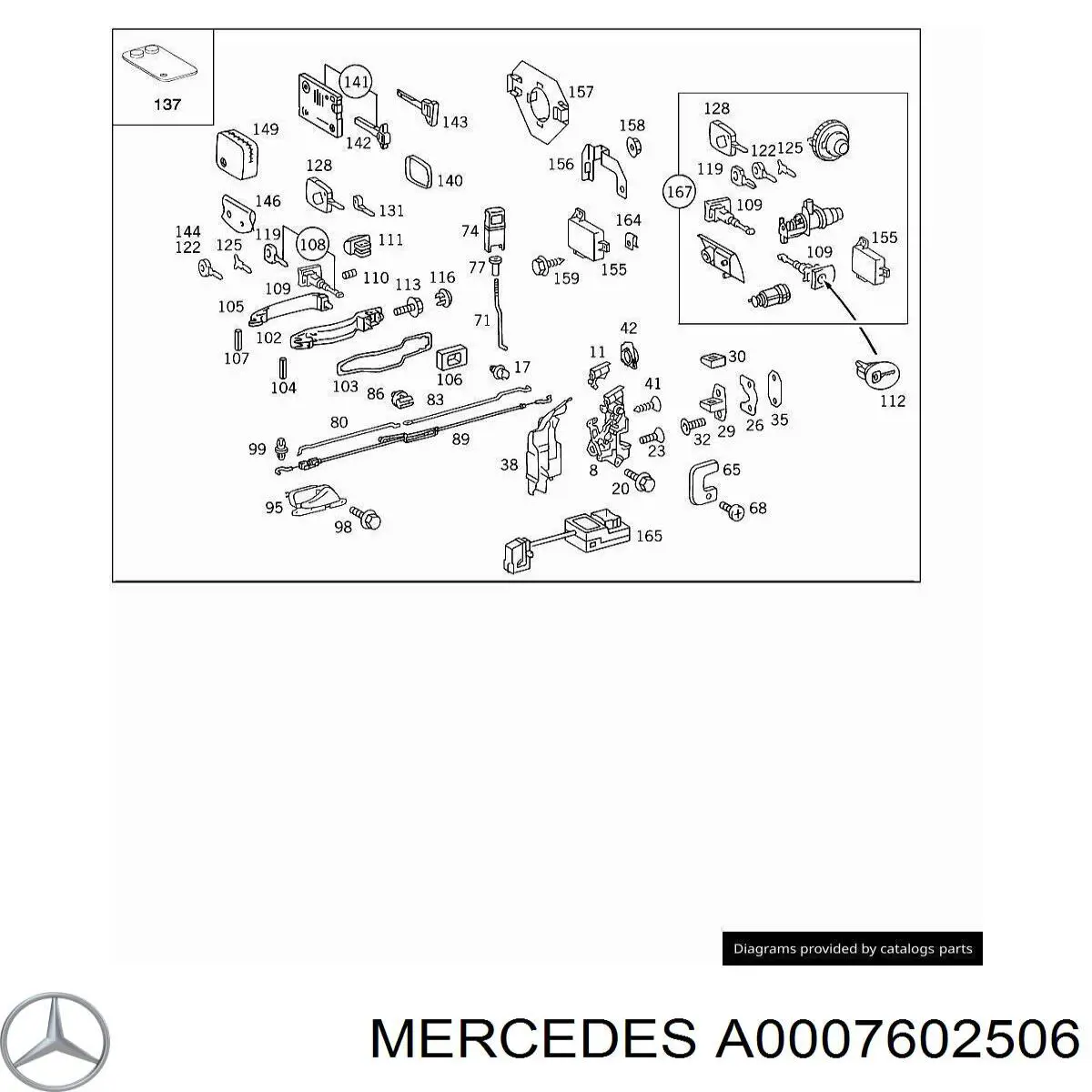  Mercedes A0007602506 preço, a partir de  USD