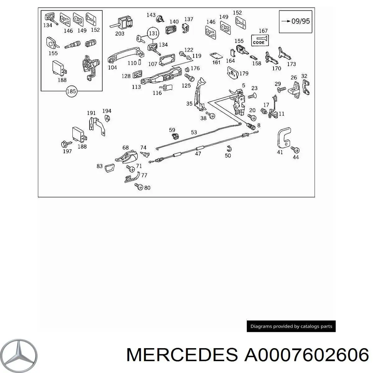  Mercedes A0007602606 preço, a partir de 59,54 USD