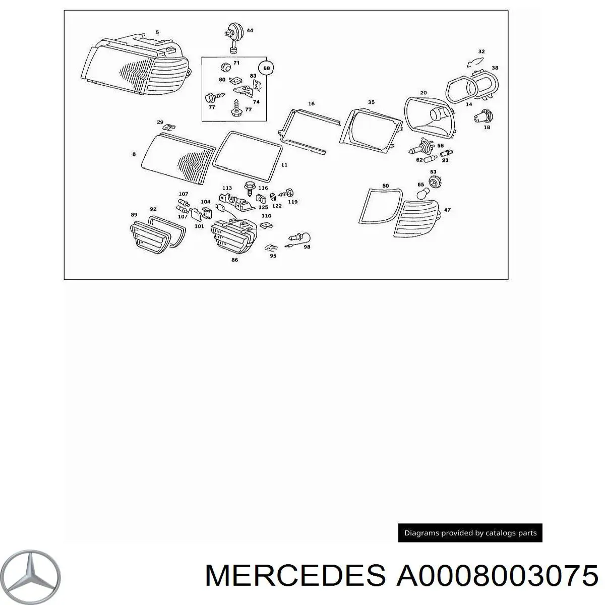  Mercedes A0008003075 preço, a partir de 193,99 USD
