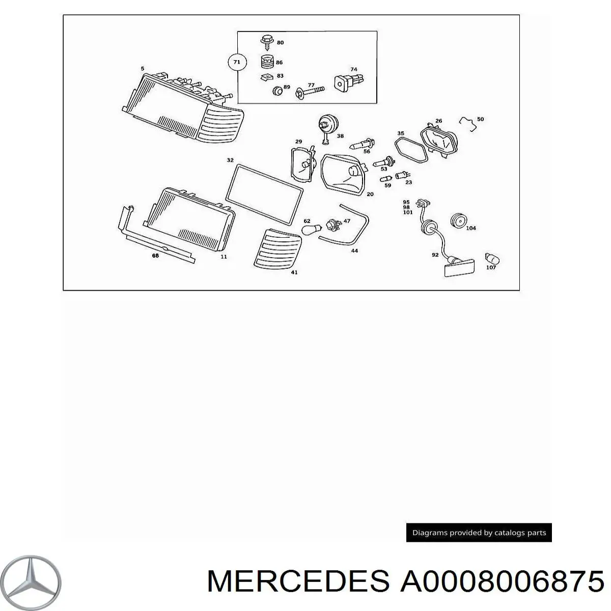  Mercedes A0008006875 preço, a partir de 96,85 USD