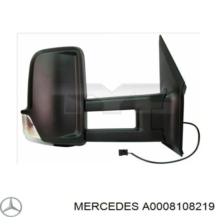 A0008108219 Mercedes Espelho de retrovisão esquerdo
