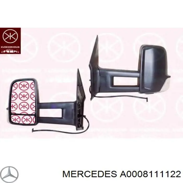 A0008111122 Mercedes Placa sobreposta (tampa) do espelho de retrovisão direito