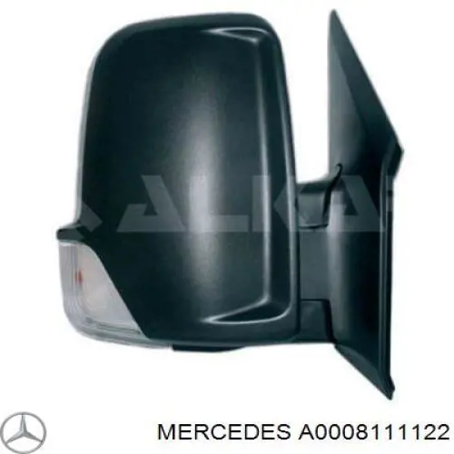 Placa sobreposta (tampa) do espelho de retrovisão direito Mercedes A0008111122 preço, a partir de 20,56 USD