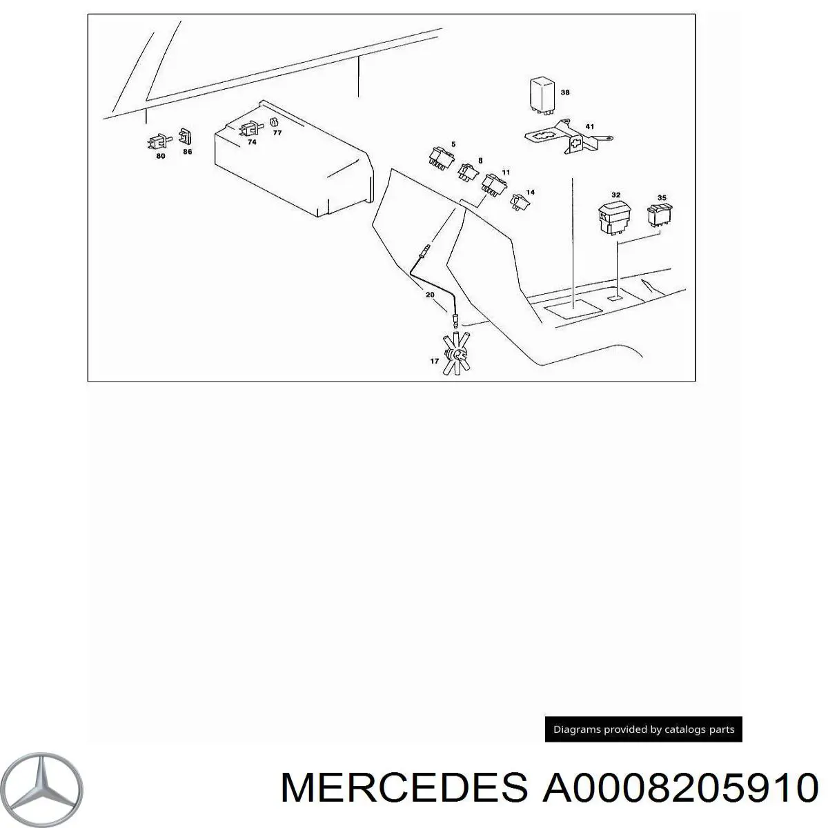 A0008205910 Mercedes 