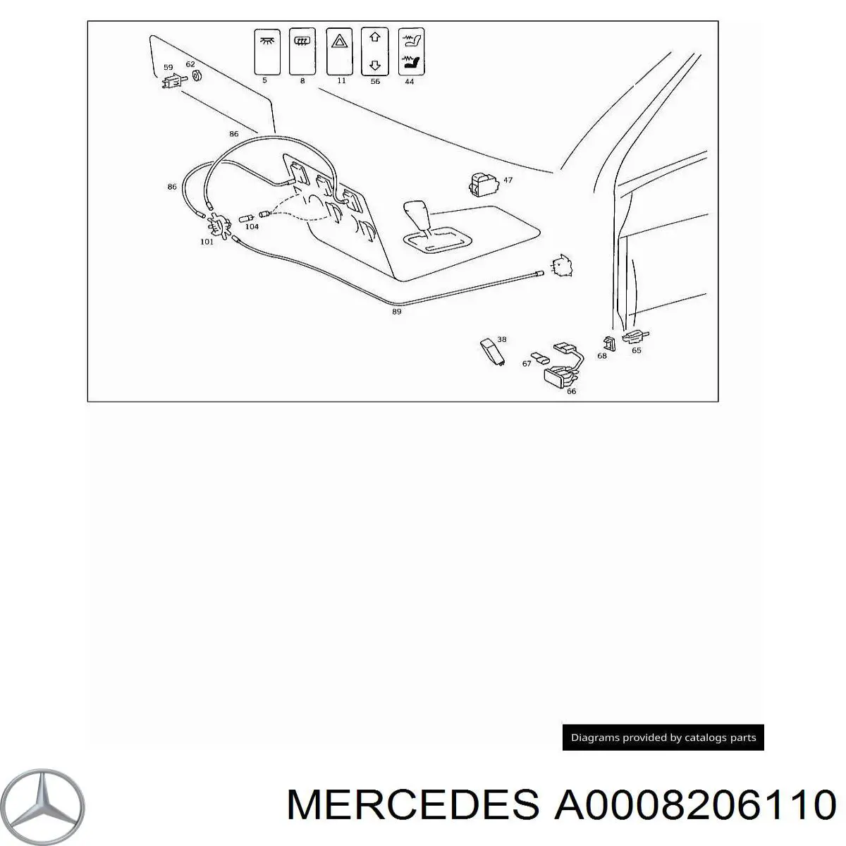 Botão de ativação de aquecimento de vidro traseiro Mercedes A0008206110 preço, a partir de 46,41 USD