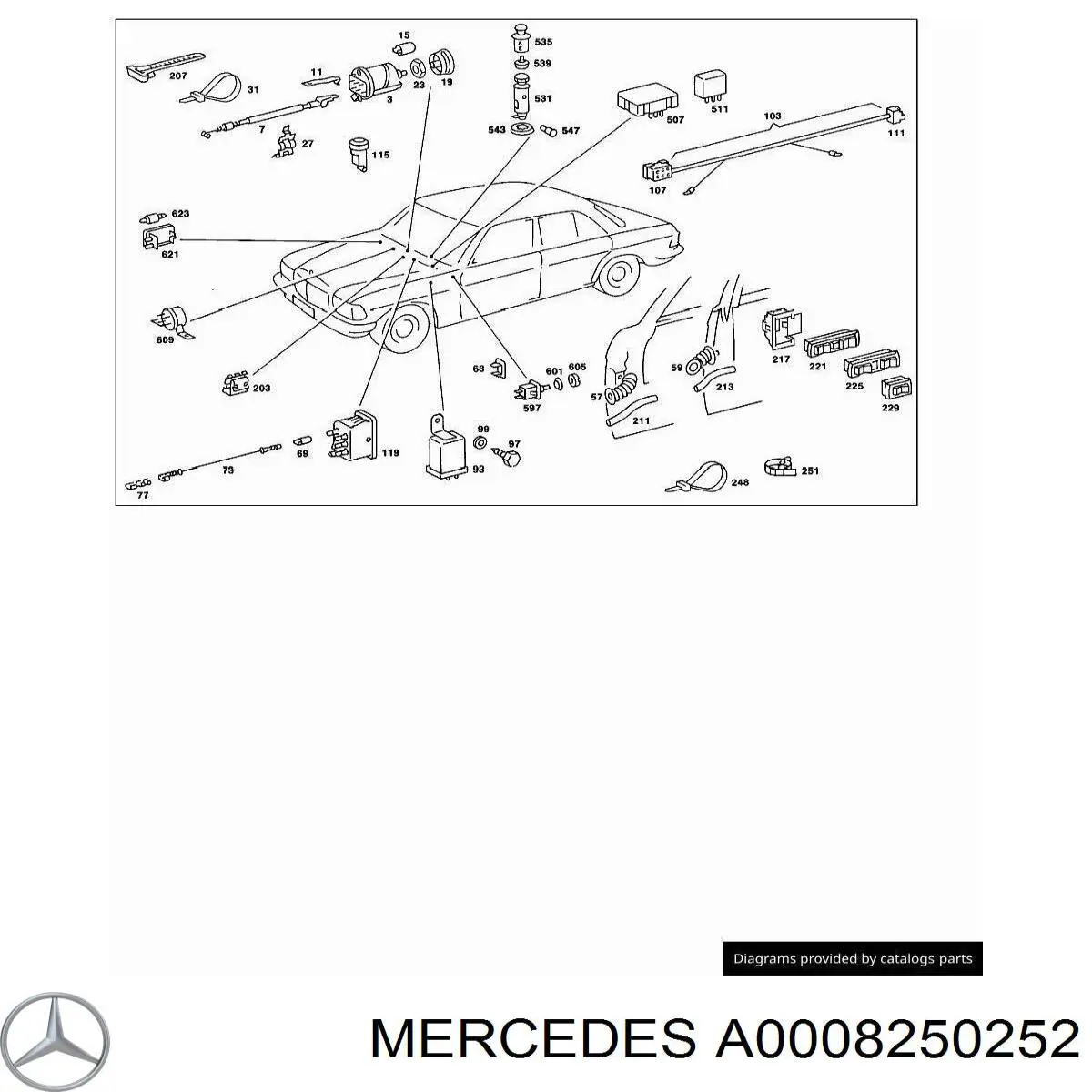  Mercedes A0008250252 preço, a partir de 27,42 USD
