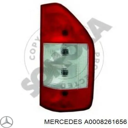 A0008261656 Mercedes Lanterna traseira direita